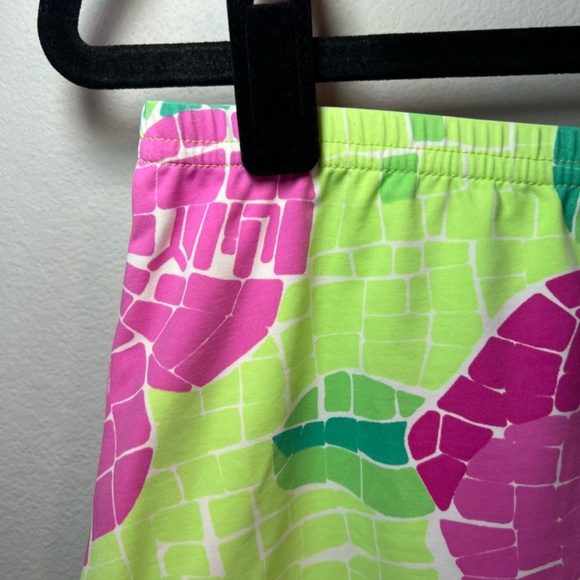 Lilly Pulitzer Womens Swim Skirt Vintage Flower Mosaic Green Pink Vacation Small - Picture 2 of 7